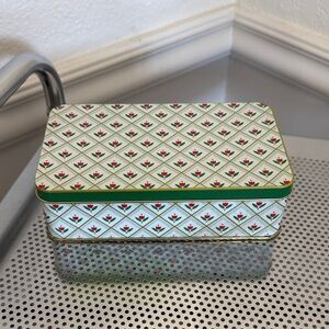 Floral Patterned Tin Box